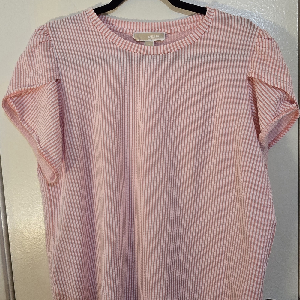 Michael Kors Pink Striped Women's Top